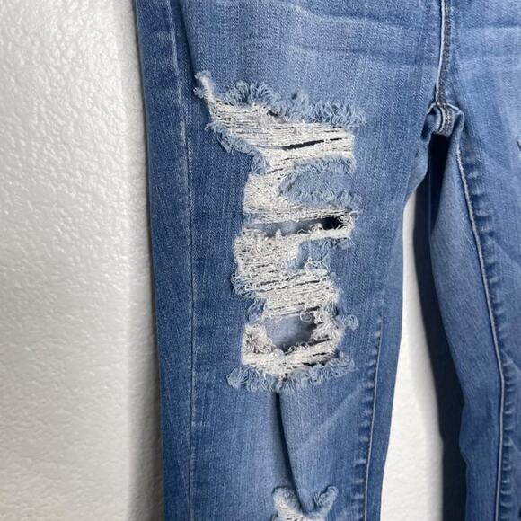 Pacsun Womens Jeans Size 27 Jeggings Denim Blue Light Wash Distressed - Picture 12 of 16